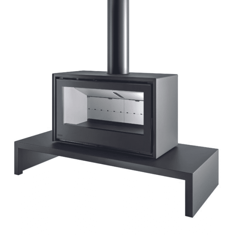 Poêle à bois Vario L100 sur banc